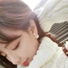 Korean best-selling classic European and American style double-sided large and small ball street stall pearl jewelry stud earrings, versatile mixed jewelry batch details Picture